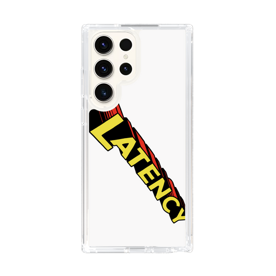 スリムプロテクションケース［ LATENCY - Rock logo - White ］