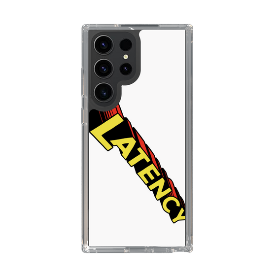 スリムプロテクションケース［ LATENCY - Rock logo - White ］