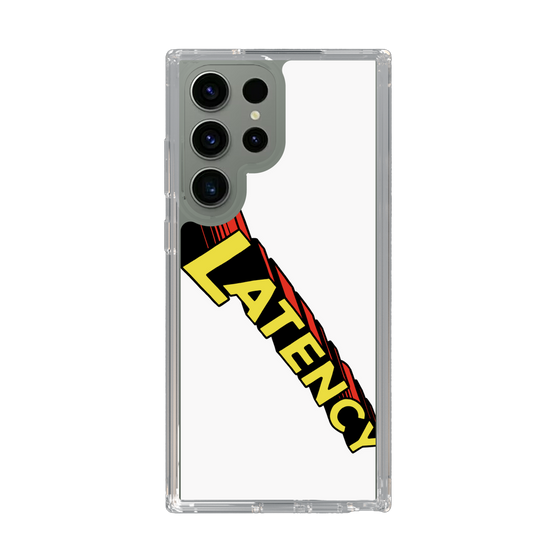 スリムプロテクションケース［ LATENCY - Rock logo - White ］