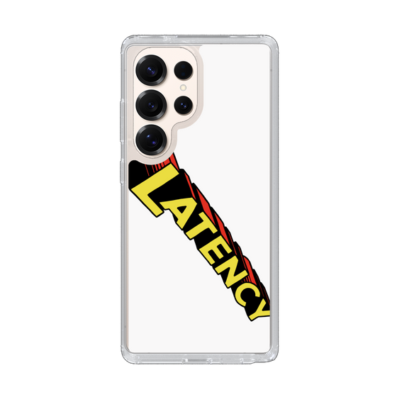 スリムプロテクションケース［ LATENCY - Rock logo - White ］