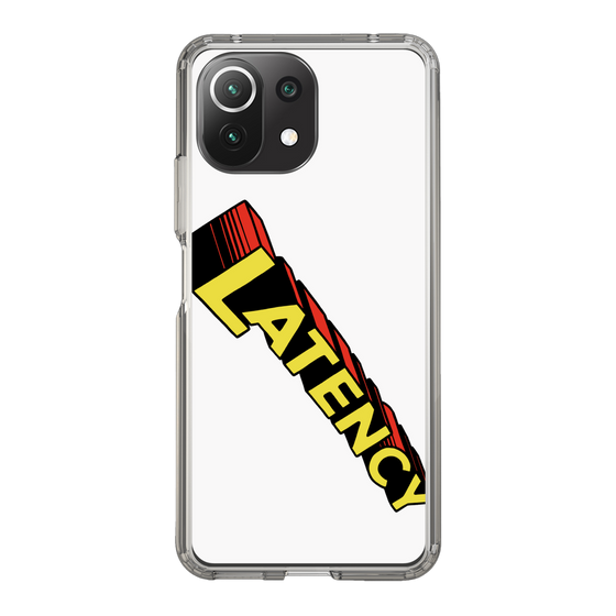 スリムプロテクションケース［ LATENCY - Rock logo - White ］