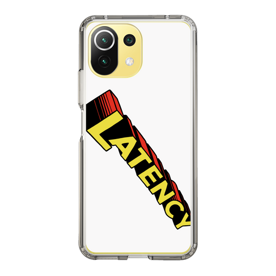 スリムプロテクションケース［ LATENCY - Rock logo - White ］