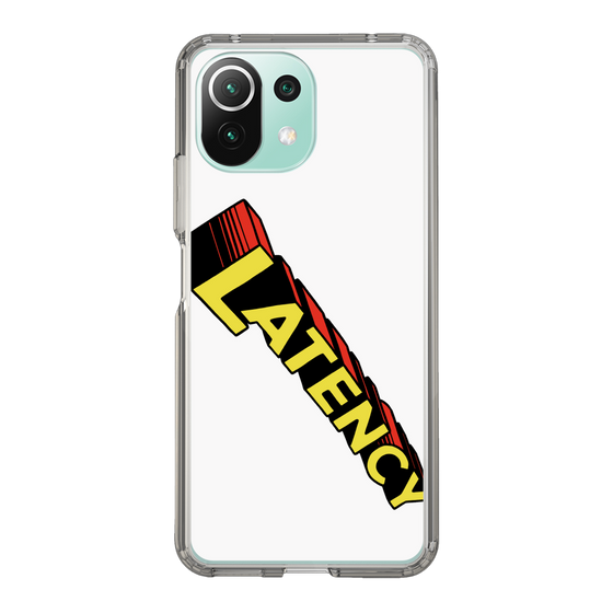 スリムプロテクションケース［ LATENCY - Rock logo - White ］