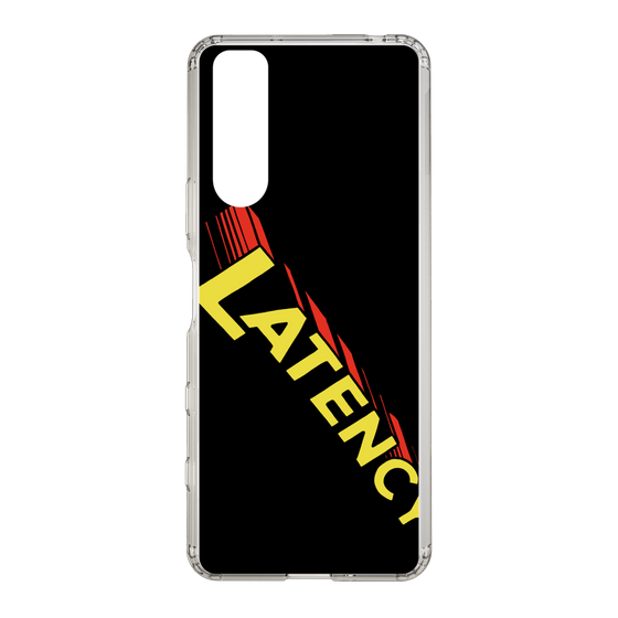 スリムプロテクションケース［ LATENCY - Rock logo - Black ］