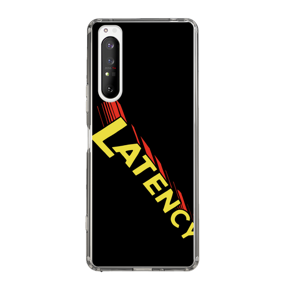 スリムプロテクションケース［ LATENCY - Rock logo - Black ］