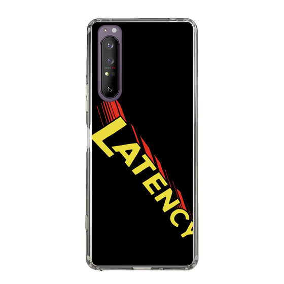 スリムプロテクションケース［ LATENCY - Rock logo - Black ］