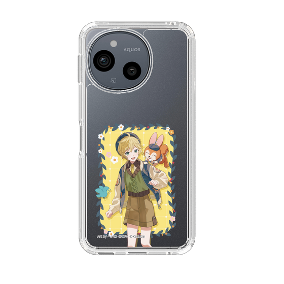 スリムプロテクションケース［ 初音ミク×クッピーラムネ - 鏡音レン×クッピー - 等身イラスト1 ］