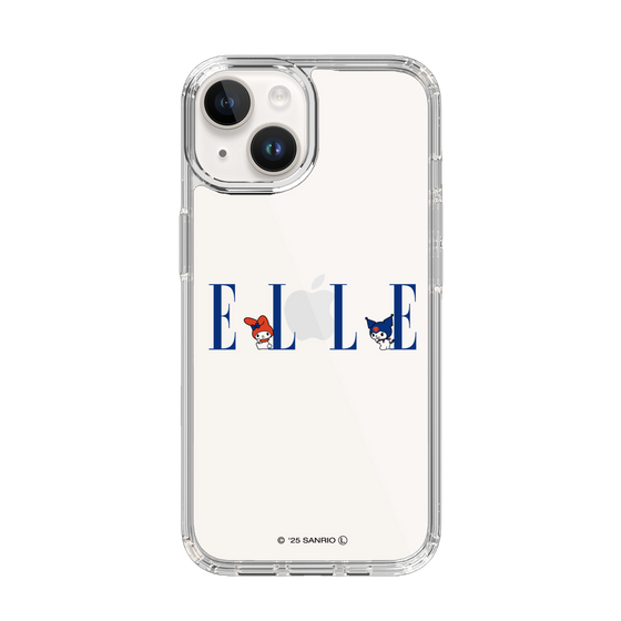 スリムプロテクションケース［ ELLE×マイメロディ＆クロミ - ロゴ ］