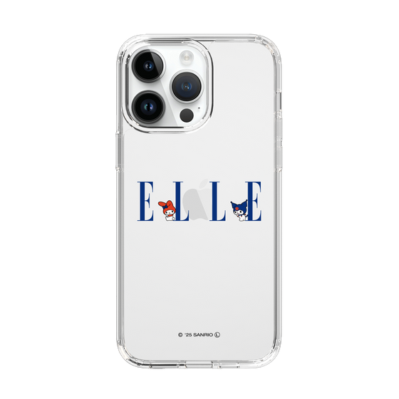 スリムプロテクションケース［ ELLE×マイメロディ＆クロミ - ロゴ ］