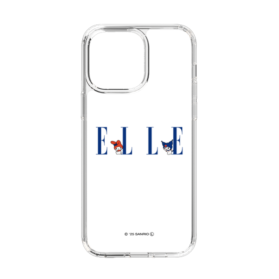 スリムプロテクションケース［ ELLE×マイメロディ＆クロミ - ロゴ ］