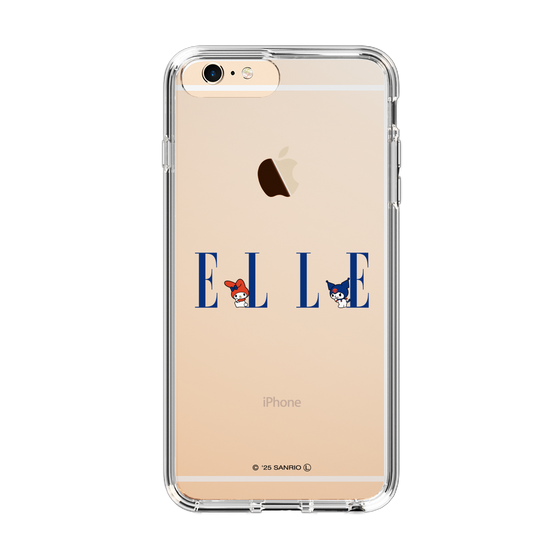 スリムプロテクションケース［ ELLE×マイメロディ＆クロミ - ロゴ ］