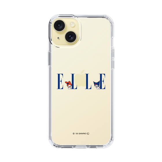 スリムプロテクションケース［ ELLE×マイメロディ＆クロミ - ロゴ ］