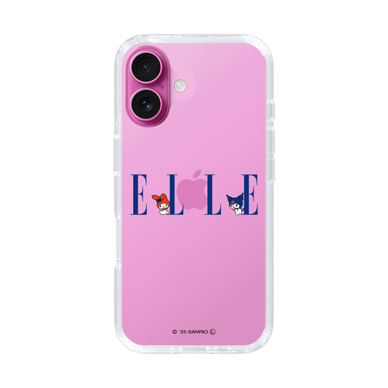 スリムプロテクションケース［ ELLE×マイメロディ＆クロミ - ロゴ ］