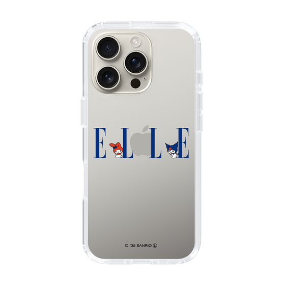 スリムプロテクションケース［ ELLE×マイメロディ＆クロミ - ロゴ ］