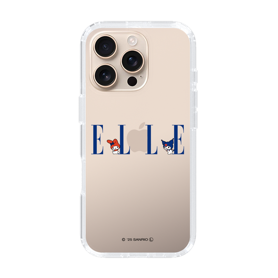 スリムプロテクションケース［ ELLE×マイメロディ＆クロミ - ロゴ ］