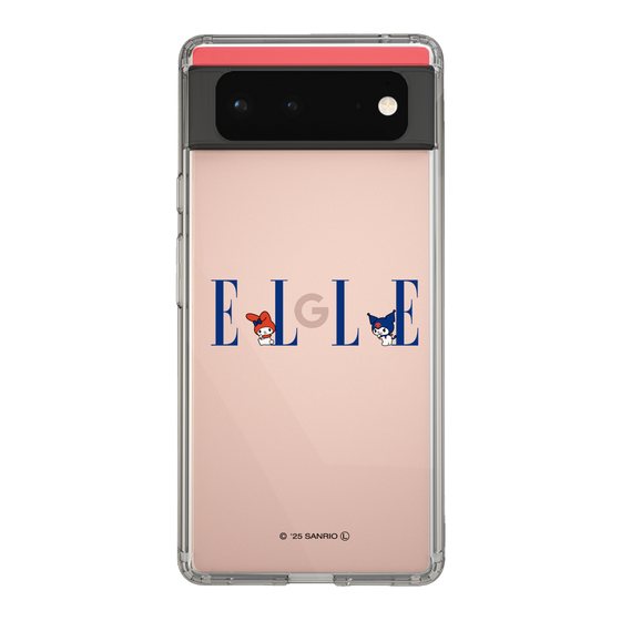 スリムプロテクションケース［ ELLE×マイメロディ＆クロミ - ロゴ ］