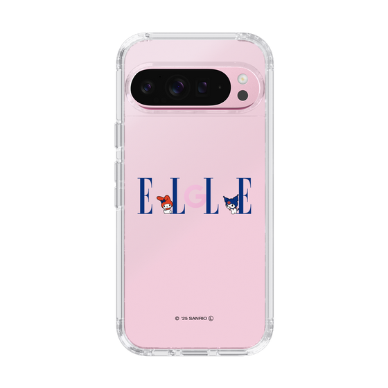 スリムプロテクションケース［ ELLE×マイメロディ＆クロミ - ロゴ ］