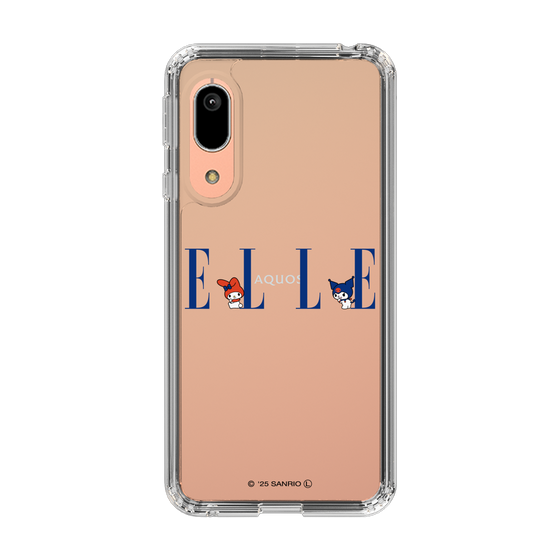 スリムプロテクションケース［ ELLE×マイメロディ＆クロミ - ロゴ ］