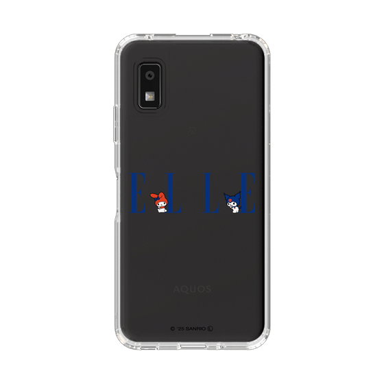 スリムプロテクションケース［ ELLE×マイメロディ＆クロミ - ロゴ ］