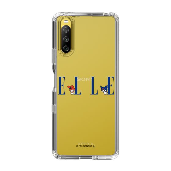 スリムプロテクションケース［ ELLE×マイメロディ＆クロミ - ロゴ ］