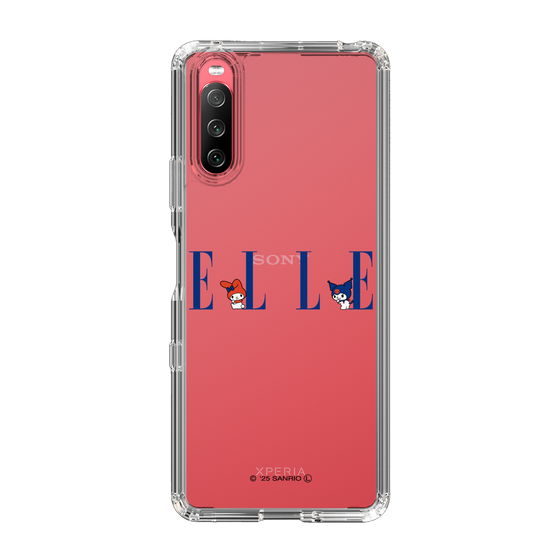 スリムプロテクションケース［ ELLE×マイメロディ＆クロミ - ロゴ ］