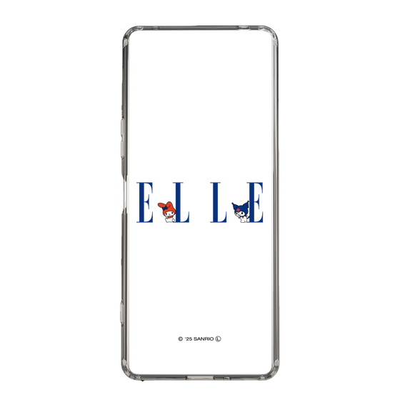 スリムプロテクションケース［ ELLE×マイメロディ＆クロミ - ロゴ ］