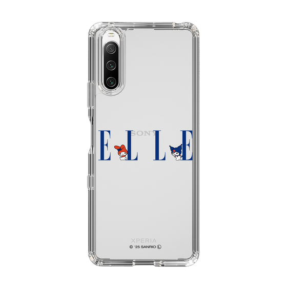 スリムプロテクションケース［ ELLE×マイメロディ＆クロミ - ロゴ ］