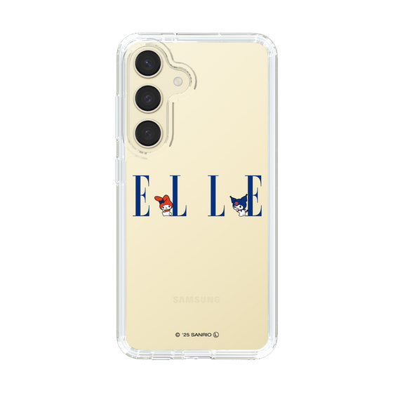 スリムプロテクションケース［ ELLE×マイメロディ＆クロミ - ロゴ ］