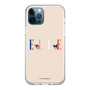 スリムプロテクションケース［ ELLE×マイメロディ＆クロミ - ロゴ - ベージュ ］