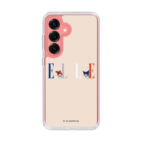 スリムプロテクションケース［ ELLE×マイメロディ＆クロミ - ロゴ - ベージュ ］