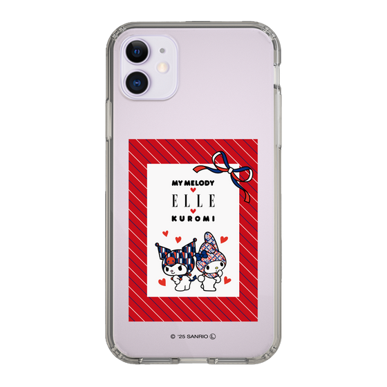 スリムプロテクションケース［ ELLE×マイメロディ＆クロミ - トリコロールカラーグラフィック1 ］