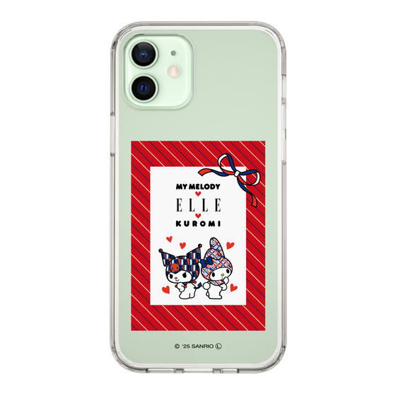 スリムプロテクションケース［ ELLE×マイメロディ＆クロミ - トリコロールカラーグラフィック1 ］