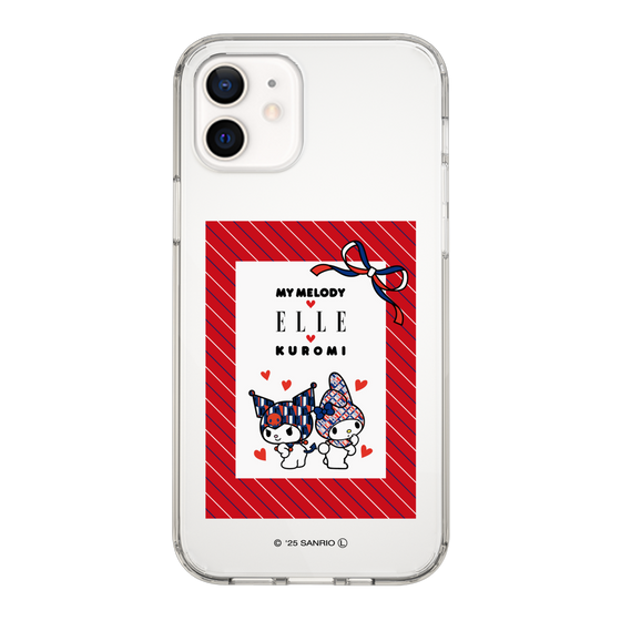 スリムプロテクションケース［ ELLE×マイメロディ＆クロミ - トリコロールカラーグラフィック1 ］