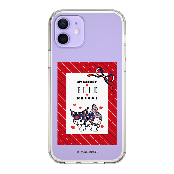 スリムプロテクションケース［ ELLE×マイメロディ＆クロミ - トリコロールカラーグラフィック1 ］