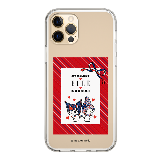 スリムプロテクションケース［ ELLE×マイメロディ＆クロミ - トリコロールカラーグラフィック1 ］