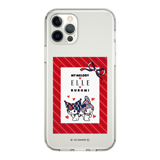 スリムプロテクションケース［ ELLE×マイメロディ＆クロミ - トリコロールカラーグラフィック1 ］