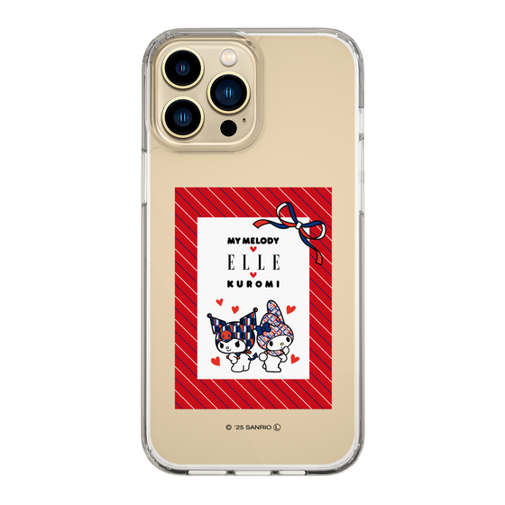 スリムプロテクションケース［ ELLE×マイメロディ＆クロミ - トリコロールカラーグラフィック1 ］