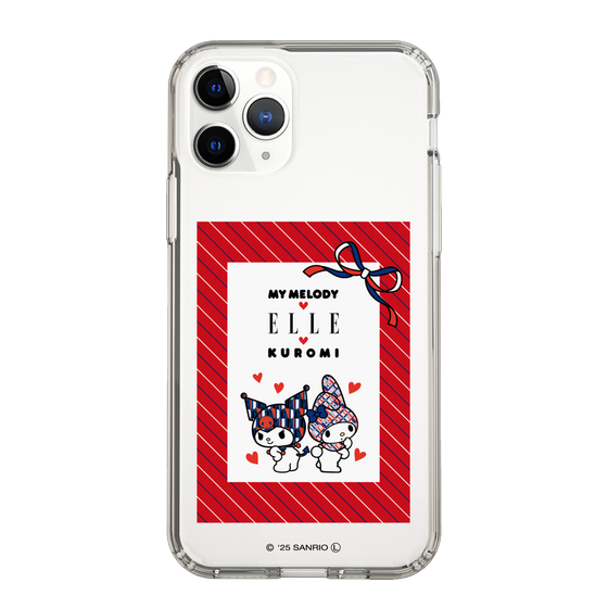 スリムプロテクションケース［ ELLE×マイメロディ＆クロミ - トリコロールカラーグラフィック1 ］