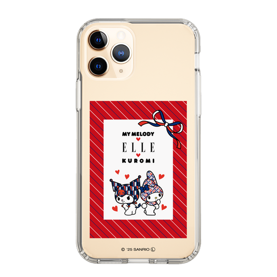 スリムプロテクションケース［ ELLE×マイメロディ＆クロミ - トリコロールカラーグラフィック1 ］