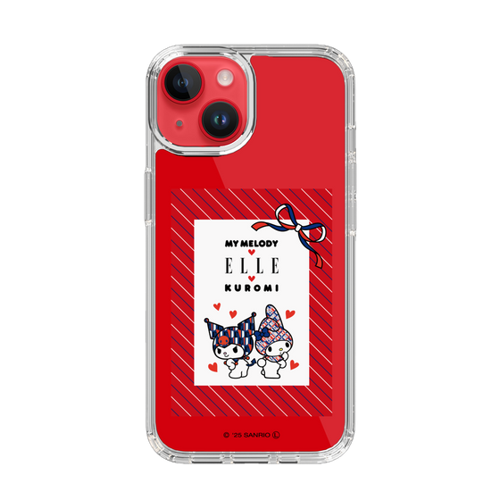 スリムプロテクションケース［ ELLE×マイメロディ＆クロミ - トリコロールカラーグラフィック1 ］