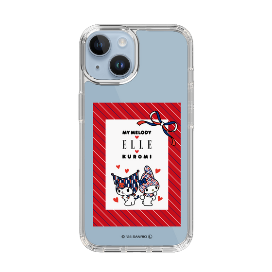 スリムプロテクションケース［ ELLE×マイメロディ＆クロミ - トリコロールカラーグラフィック1 ］