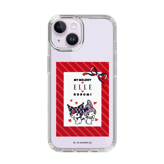 スリムプロテクションケース［ ELLE×マイメロディ＆クロミ - トリコロールカラーグラフィック1 ］