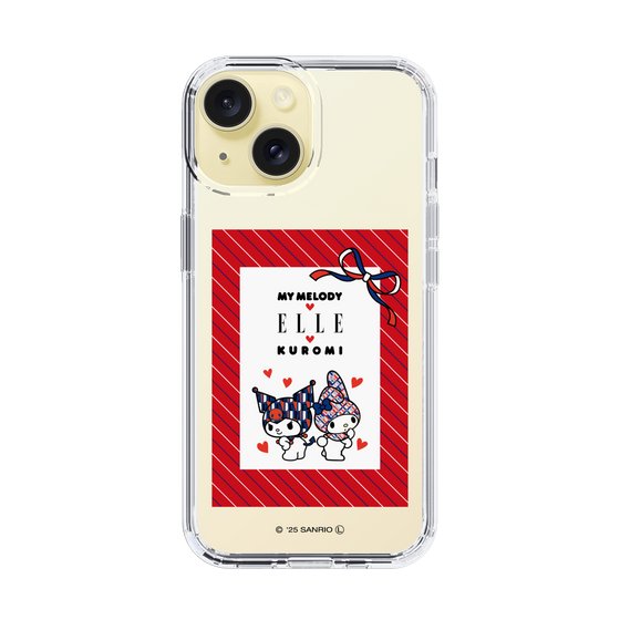 スリムプロテクションケース［ ELLE×マイメロディ＆クロミ - トリコロールカラーグラフィック1 ］