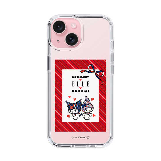 スリムプロテクションケース［ ELLE×マイメロディ＆クロミ - トリコロールカラーグラフィック1 ］