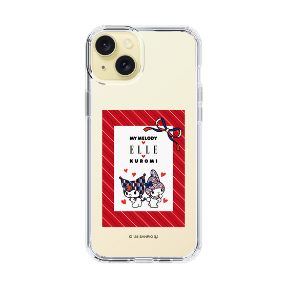 スリムプロテクションケース［ ELLE×マイメロディ＆クロミ - トリコロールカラーグラフィック1 ］