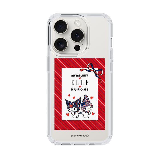 スリムプロテクションケース［ ELLE×マイメロディ＆クロミ - トリコロールカラーグラフィック1 ］