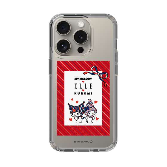 スリムプロテクションケース［ ELLE×マイメロディ＆クロミ - トリコロールカラーグラフィック1 ］