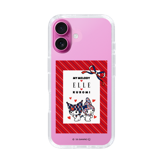 スリムプロテクションケース［ ELLE×マイメロディ＆クロミ - トリコロールカラーグラフィック1 ］