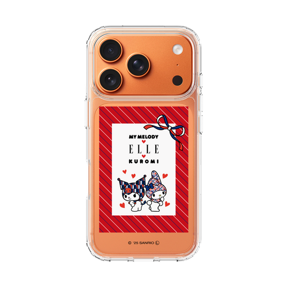 スリムプロテクションケース［ ELLE×マイメロディ＆クロミ - トリコロールカラーグラフィック1 ］