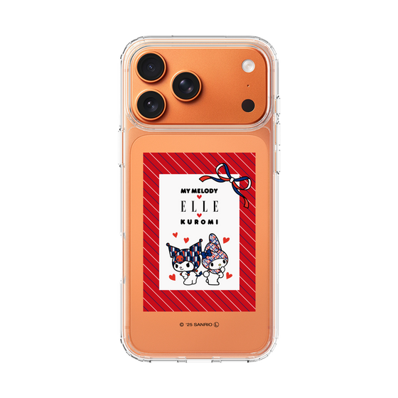 スリムプロテクションケース［ ELLE×マイメロディ＆クロミ - トリコロールカラーグラフィック1 ］